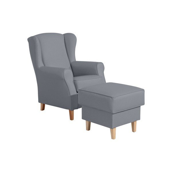 Taburet Max Winzer Lorris Leather Gray, gri-image-1