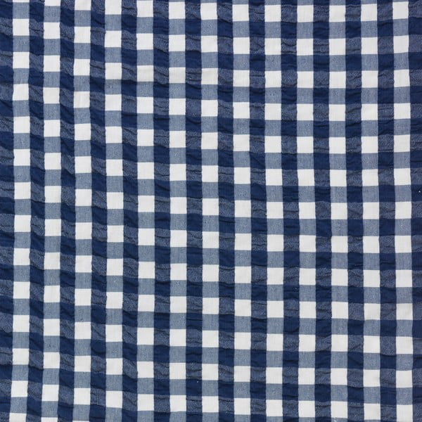 Lenjerie de pat albă/albastru-închis din țesătură crep pentru pat de o persoană 140x200 cm Bæk&Bølge – JUNA-image-4