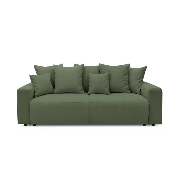 Canapea extensibilă din reiat Bobochic Paris Envy, verde