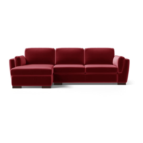 Canapea/colțar cu șezlong pe partea stângă Marie Claire BREE, roșu