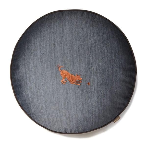 Pat pentru animale de companie albastru închis pentru câini ø 105 cm Round Bed Denim Medieval Blue / Dark Chocolate L – P.L.A.Y.-image-3