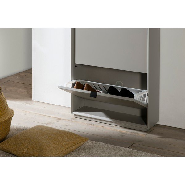 Suport de pantofi cu 4 sertare Marckeric Luka, gri-image-4