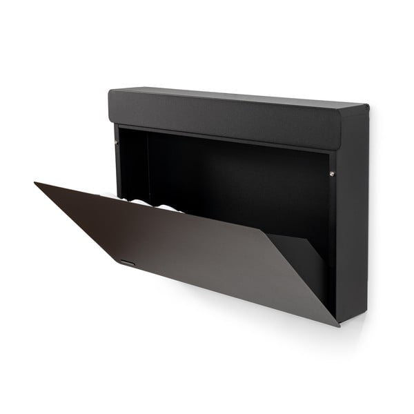 Pantofar negru cu deschidere înclinată/suspendat din metal 78x48x13 cm Luigi – Spinder Design-image-3