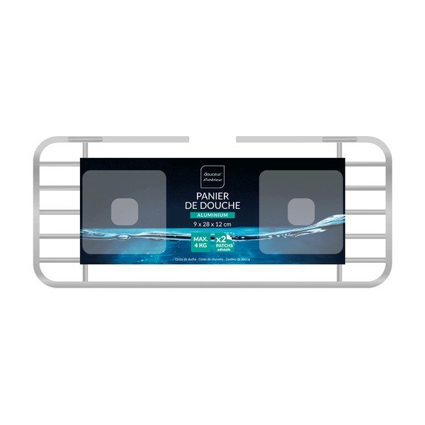 Raft pentru baie argintiu lucios autoadeziv din aluminiu Filaire Aluminium – douceur d'intérieur-image-2