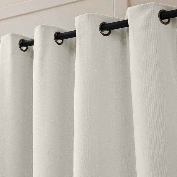 Draperie bej termoizolantă din catifea reiată 140x260 cm Madison – douceur d'intérieur-image-2