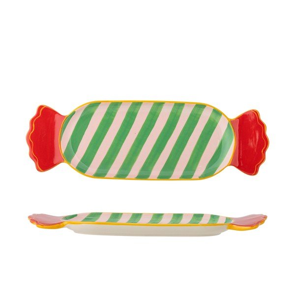 Tavă din gresie ceramică 10,5x28 cm  cu model de Crăciun Caramella – Bloomingville-image-4