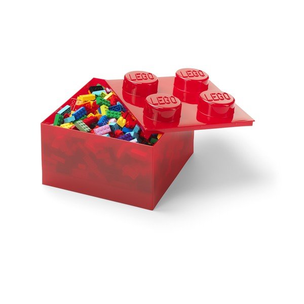 Cutie de depozitare pentru copii  roșie din plastic 25x25x18 cm – LEGO®-image-2