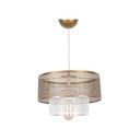 Lustră albă/aurie cu abajur din metal ø 26,5 cm – Opviq lights
