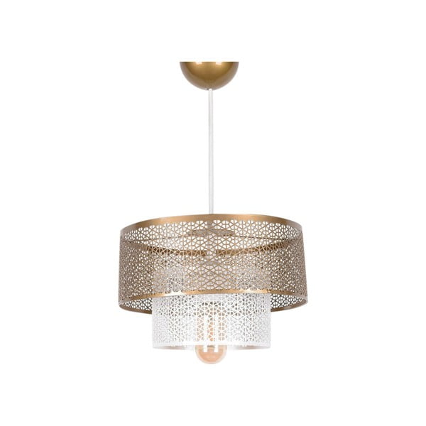 Lustră albă/aurie cu abajur din metal ø 26,5 cm – Opviq lights