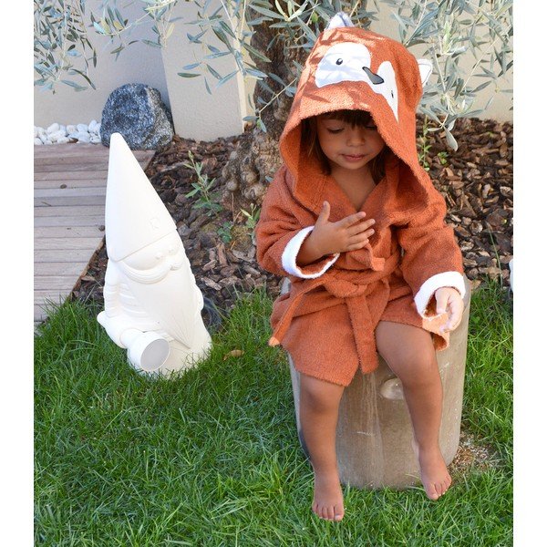 Halat pentru copii portocaliu L din bumbac Fox - Rocket Baby-image-1