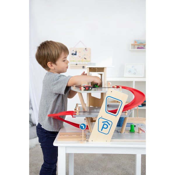 Parcare din lemn pentru copii cu Legler Car Park-image-1