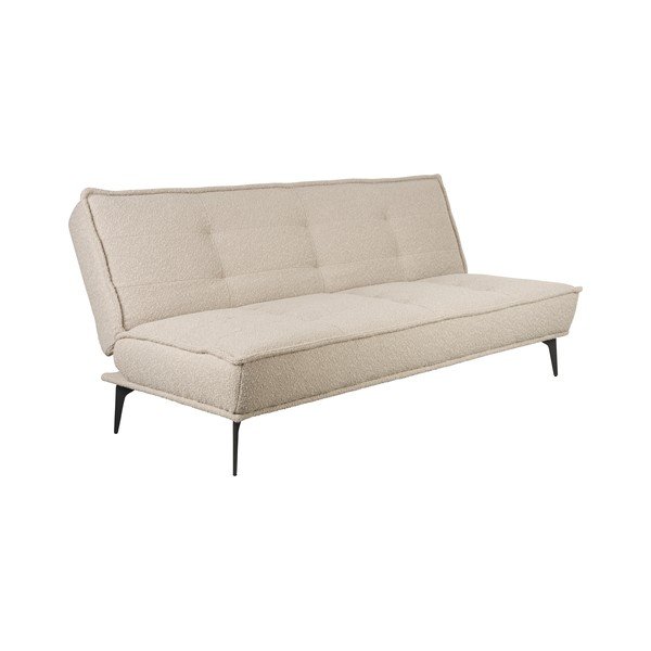 Canapea bej extensibilă cu tapițerie din țesătură bouclé 184 cm Cielke – White Label-image-2