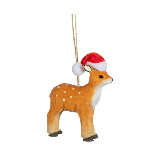 Ornament de Crăciun lucrat manual din lemn 10 cm Deer – Sass & Belle