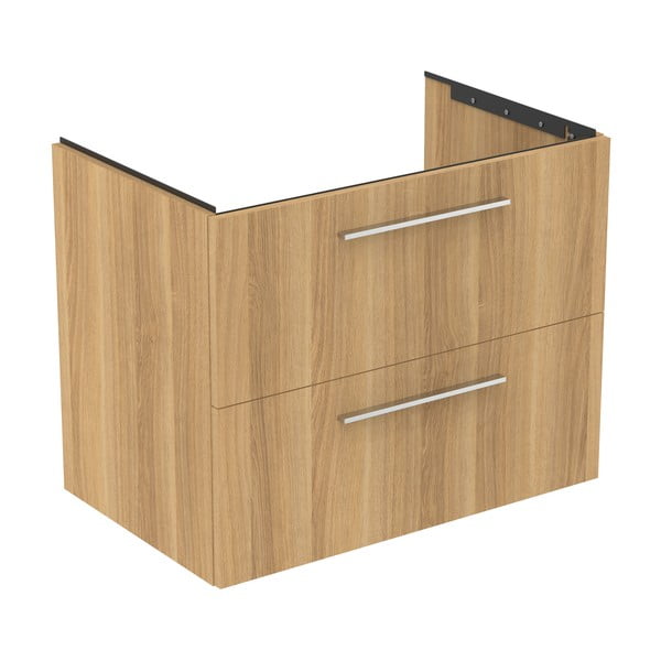 Dulap sub chiuvetă în culoare naturală suspendat cu aspect de lemn de stejar 80x63 cm i.Life B – Ideal Standard-image-2