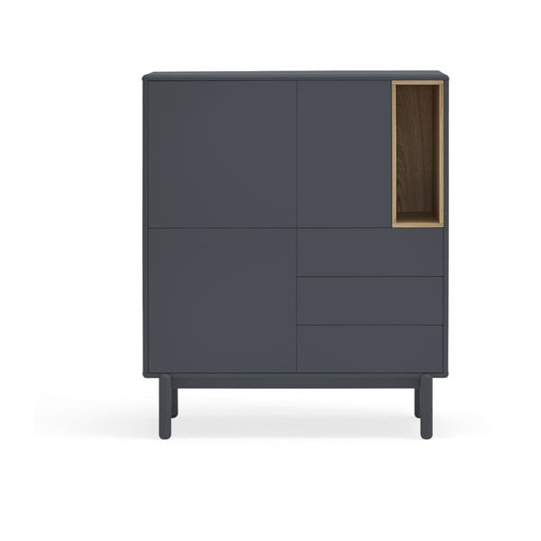 Comodă înaltă gri închis 100x120 cm Corvo - Teulat