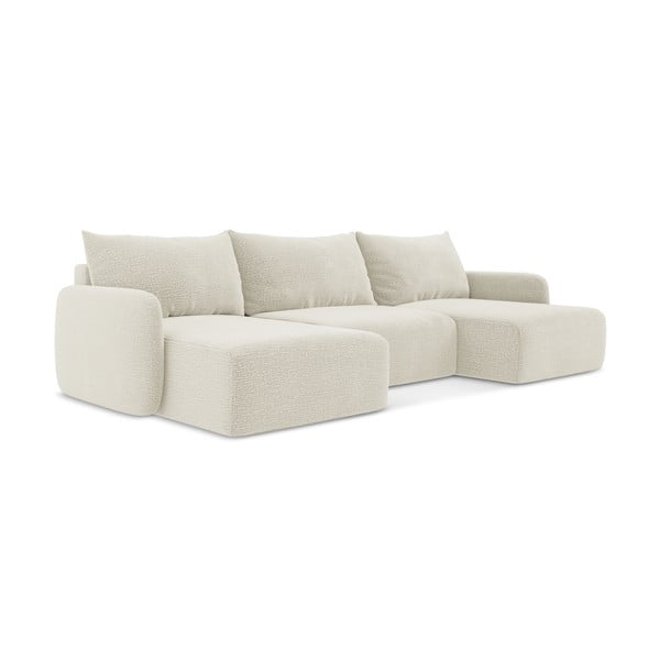 Colțar crem extensibil/cu spațiu de depozitare Kalena – Makamii-image-1