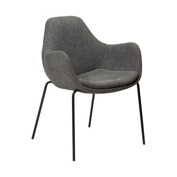 Fotoliu gri cu tapițerie din țesătură bouclé Zimmer – DAN-FORM Denmark