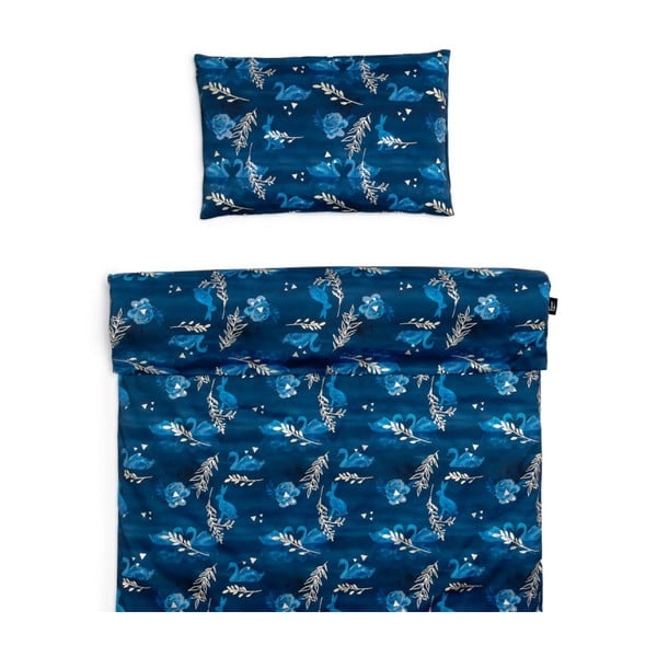 Lenjerie de pat pentru pătuț din bumbac 135x100 cm Swan Lake - ESECO-image-1