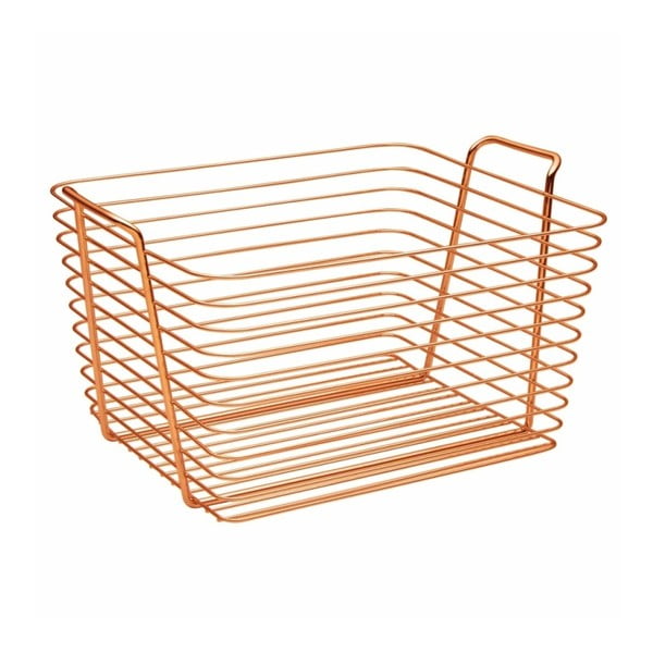 Coș metalic iDesign Classico, portocaliu, 37,5 x 30 cm