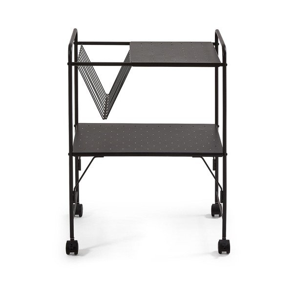 Măsuță auxiliară cu roți La Forma Strahan, negru-image-2