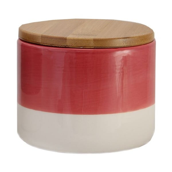 Recipient din ceramică Strömshaga Majken Small Red/White, roșu - alb