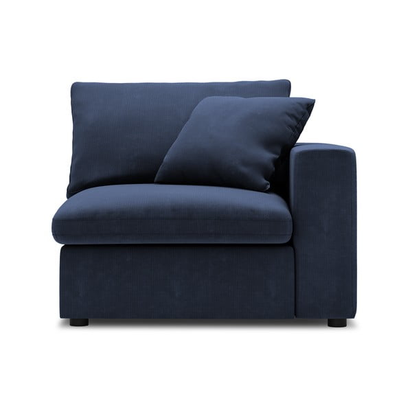 Modul cu tapițerie din catifea pentru canapea colț de dreapta Windsor & Co Sofas Galaxy, albastru închis