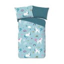 Lenjerie de pat pentru copii din flanelă pentru pat de o persoană 140x200 cm Snowycorn – Good Morning