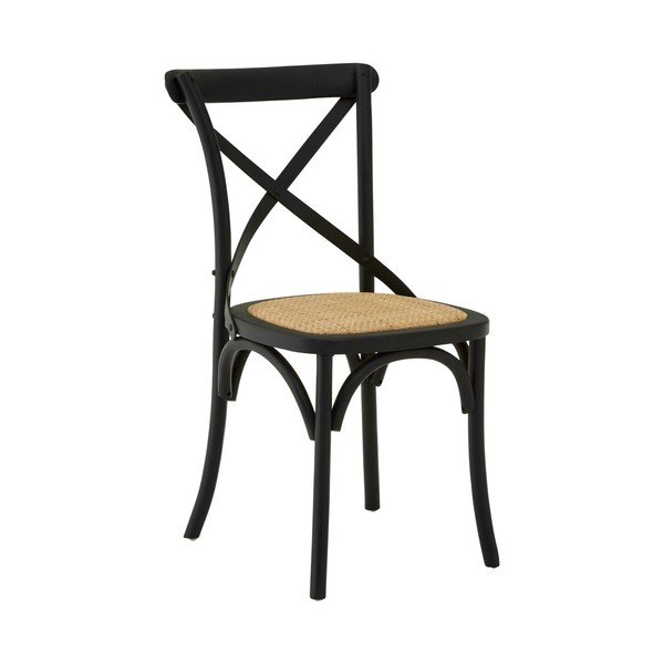 Scaun de dining negru din lemn de stejar Lyon – Premier Housewares