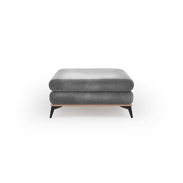 Puf cu tapițerie de catifea Windsor & Co Sofas Astre, gri-image-2