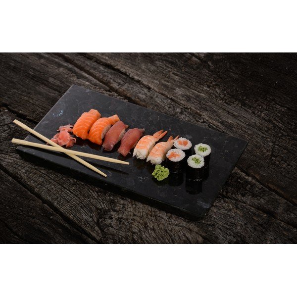 Platou servire din granit RGE Black Crystal, 20 x 35 cm, negru-image-4