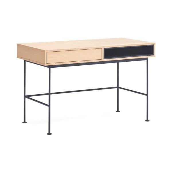 Birou cu blat cu aspect de lemn de stejar 60x120 cm Yoko – Teulat-image-3