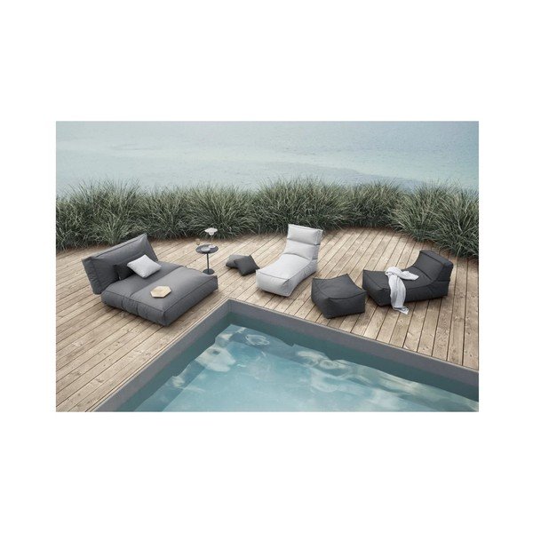 Șezlong de grădină bej capitonat STAY – Blomus-image-4