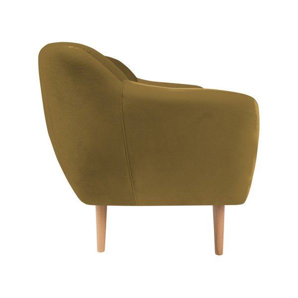 Canapea cu 2 locuri Mazzini Sofas BENITO, galben muștar-image-3