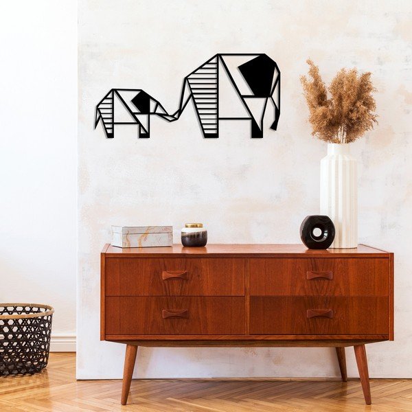 Decorațiune de perete Wallity Elephant, negru-image-2