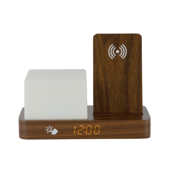 Ceas deșteptător digital/de masă cu încărcător wireless Retro LED Night Light – Karlsson-image-3