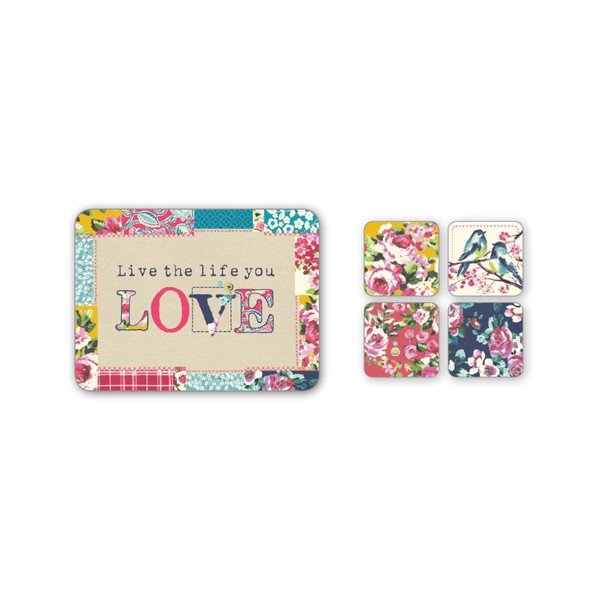 Set 4 suporturi pentru pahare Cooksmart England Patchwork-image-2