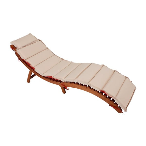 Șezlong de grădină din lemn de eucalipt cu saltea Garden Pleasure Nassau-image-1