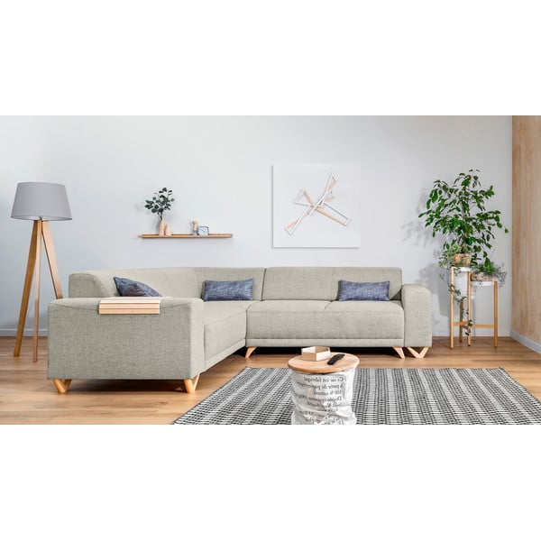 Colțar bej extensibil/cu spațiu de depozitare (cu colț pe partea stângă/în formă de ”L”) Classy Sophie – Miuform-image-1