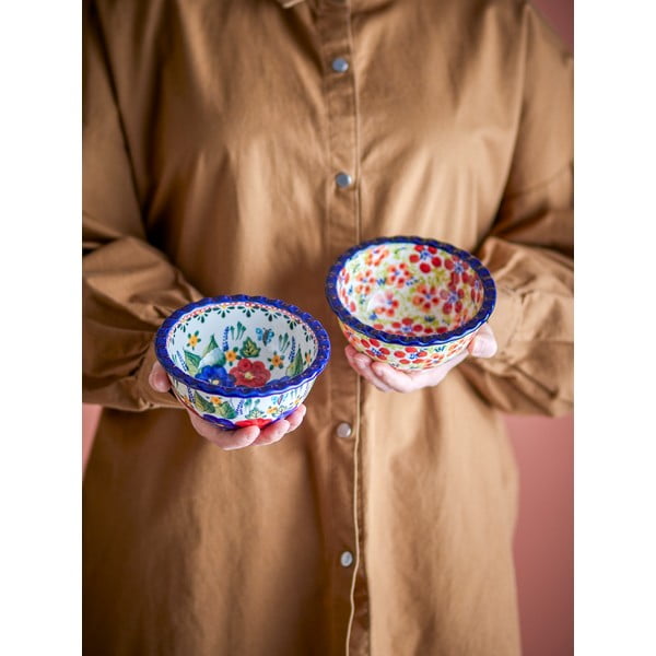 Boluri mici 2 buc. pentru servire din gresie 380 ml Florist – Bloomingville-image-1