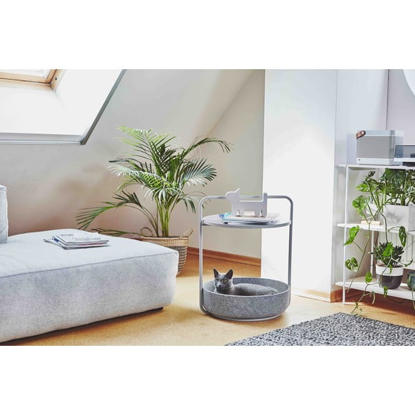 Măsuță auxiliară rotundă ø 50 cm Tavolino Concrete – MiaCara-image-1