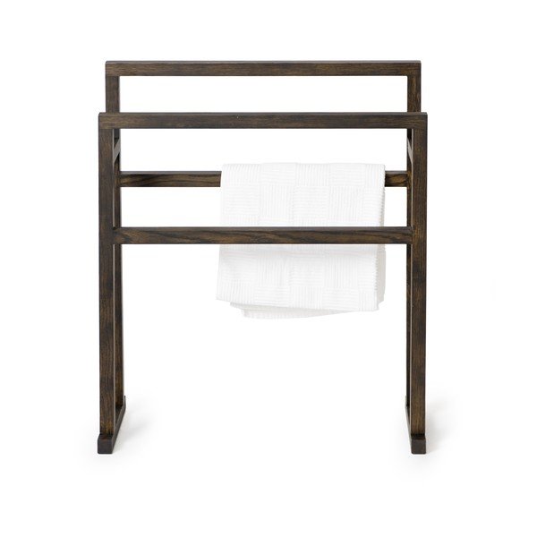 Suport din lemn de stejar pentru prosoape Wireworks Mezza Dark Grande-image-2