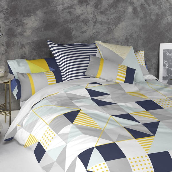 Set 2 fețe de pernă din bumbac Blanc Geo Dot-image-1