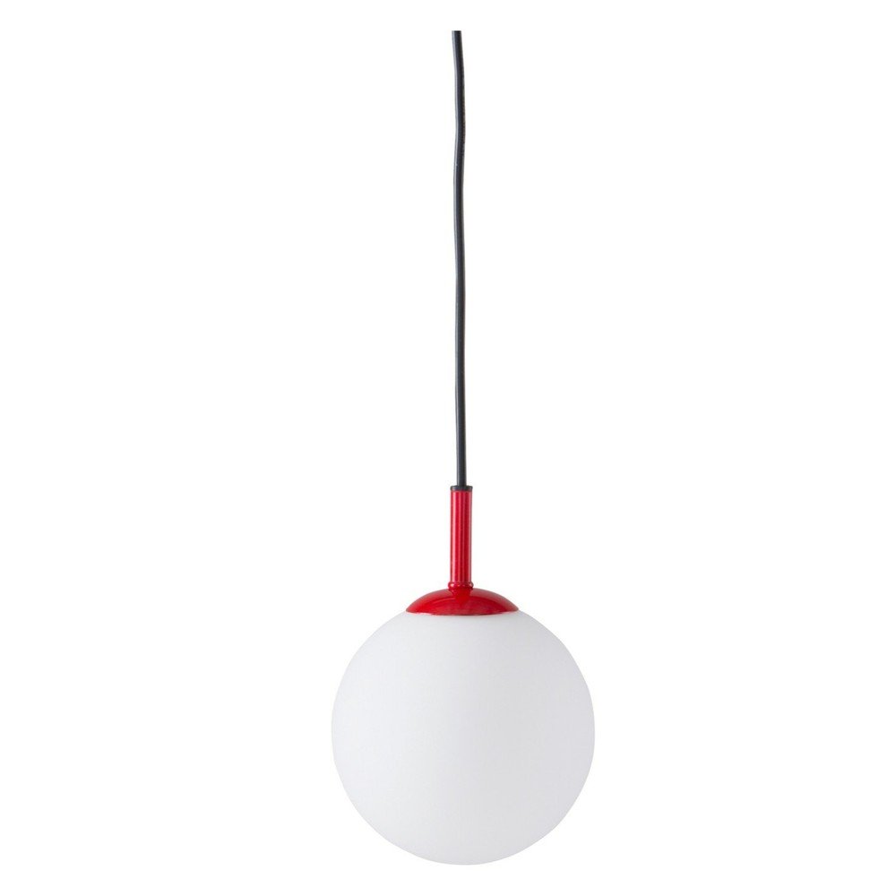 Lustră roșie/albă din sticlă ø 13 cm Ekman – Jotex