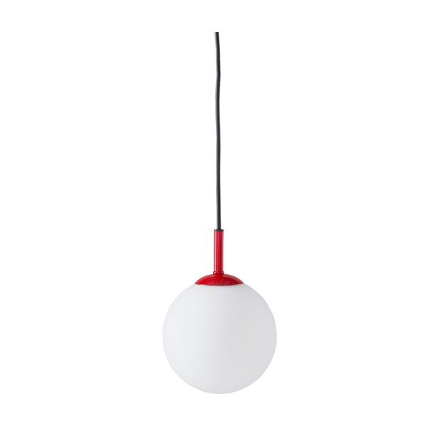 Lustră roșie/albă din sticlă ø 13 cm Ekman – Jotex