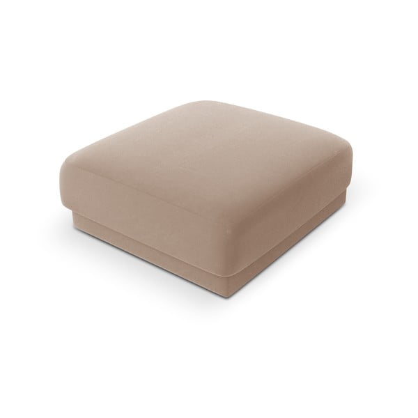Taburet bej cu tapițerie din catifea Miley  – Micadoni Home-image-4