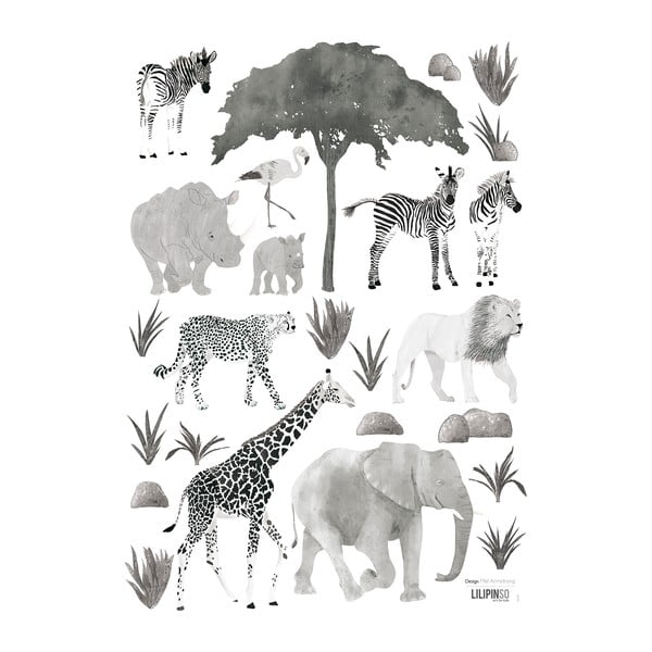 Folie cu stickere 30x42 cm Wild Animals – Lilipinso
