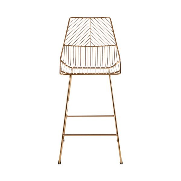Scaun de bar auriu din metal District – Premier Housewares-image-2