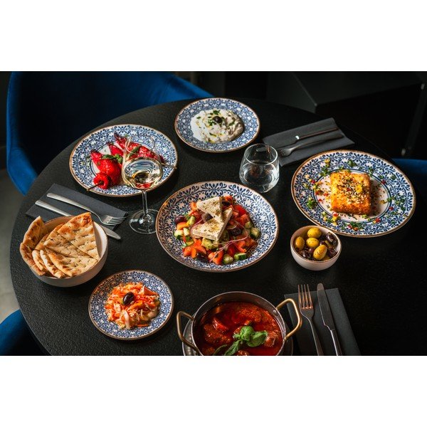 Bol mic alb/albastru din porțelan 210 ml Azul – BonBistro-image-4