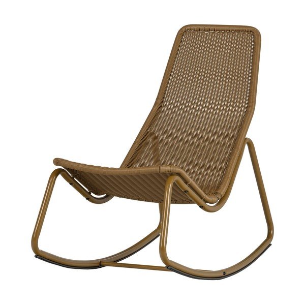 Fotoliu de grădină galben ocru din ratan artificial Tom – WOOOD