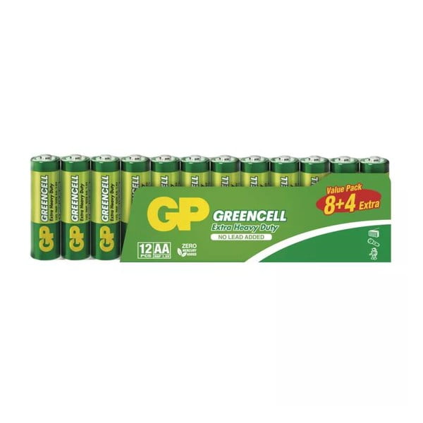 Baterii AA cu zinc 12 buc. GREENCELL – EMOS